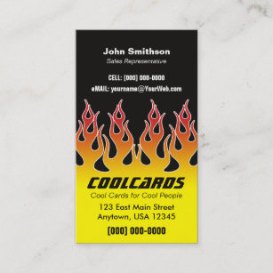 Classic Hotrod Flames Business Card