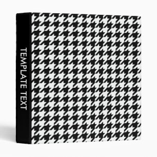 Classic houndstooth pattern Dogstooth check design Binder
