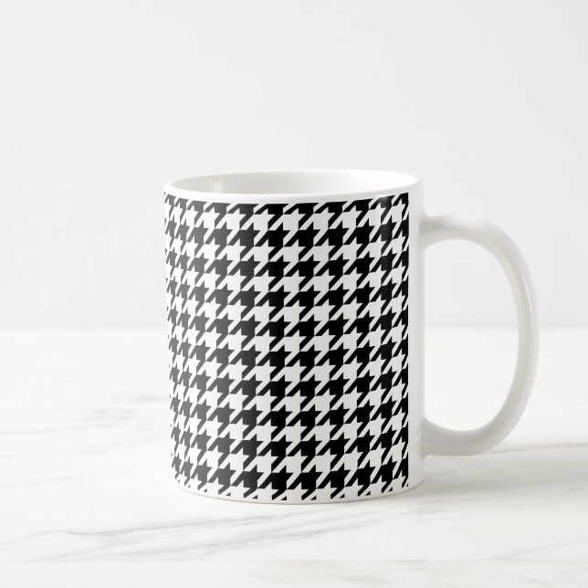 Classic houndstooth pattern Dogstooth check design Coffee Mug (Right)