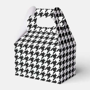 Classic houndstooth pattern Dogstooth check design Favor Box