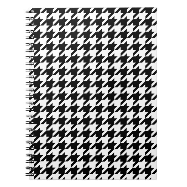 Classic houndstooth pattern Dogstooth check design Notebook (Front)