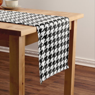 Classic houndstooth pattern Dogstooth check design Short Table Runner