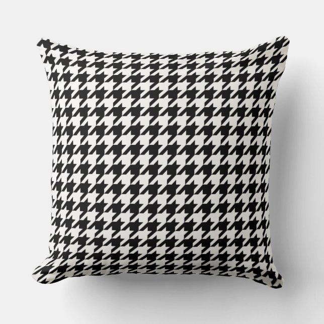 Classic houndstooth pattern Dogstooth check design Throw Pillow (Front)