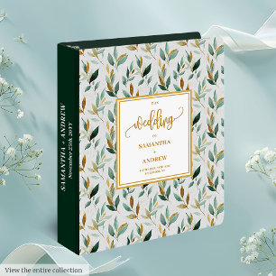 Classic Hunter Green Gold Eucalyptus Memory Album Binder
