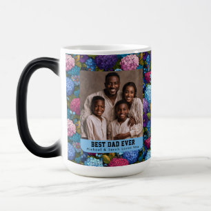 Classic Hydrangea Bouquet First Time Dad Photo Magic Mug