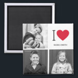 Classic I Heart Editable Colour Custom Photo Magne Magnet<br><div class="desc">Photo gifts make the best gifts! Easily personalized with your text and/or photo(s) for a custom look. Designed by Berry Berry Sweet,  Modern Stationery and Personalized Gifts. Visit our website at www.berryberrysweet.com to see our full product lines.</div>