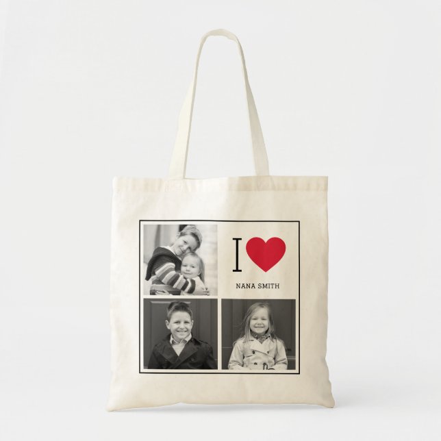 Classic I Heart Photo Collage Sac fourre-tout pers (Devant)