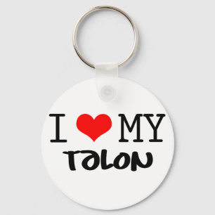 Classic "I Love My Talon" design Keychain