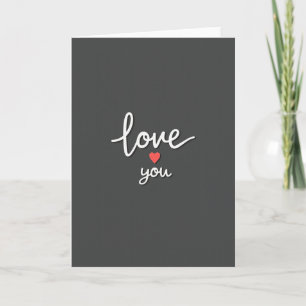 Classic I Love You Heart Card