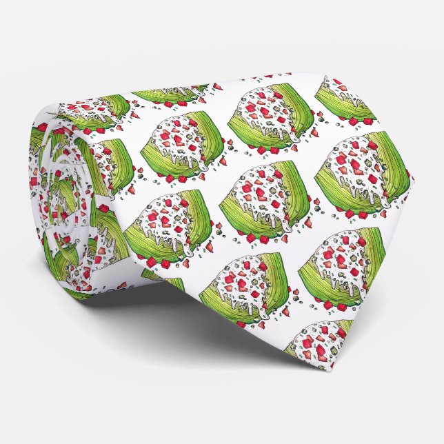 Classic Iceberg Lettuce Wedge Salad Food Foodie Tie (Rolled)
