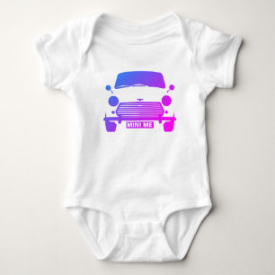 Classic Iconic British Austin mini Cooper Baby Bodysuit