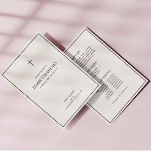 Classic In Loving Memory Funeral Order of Service Program