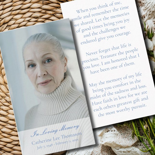 Classic In Loving Memory Photo Prayer Cards (Classic In Loving Memory Photo Prayer Cards
)