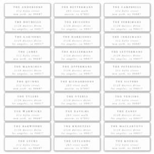 Classic Individual Black White Guest Address