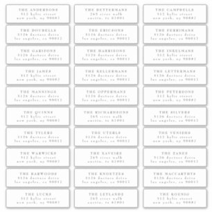 Classic Individual Dark Grey White Guest Address