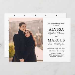 Classic Invite Wedding Rehearsal Dinner Engagement