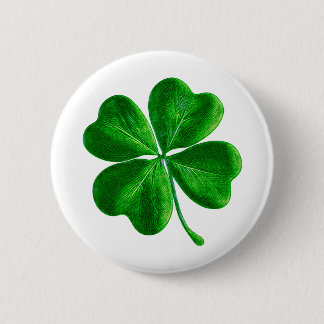 Classic Irish four leaf Clover 2 Inch Round Button
