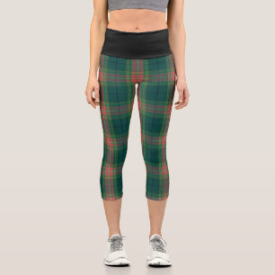 Classic Irish Gallagher Family Tartan Plaid Capri Leggings