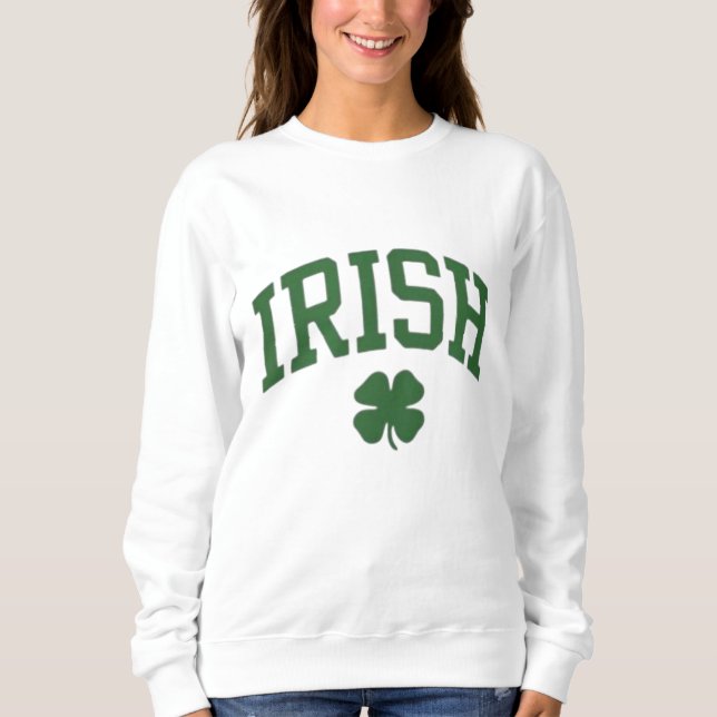 Classic Irish Pride Shamrock - St. Patrick's Day Sweatshirt (Front)
