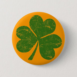 Classic Irish Shamrock 2 Inch Round Button