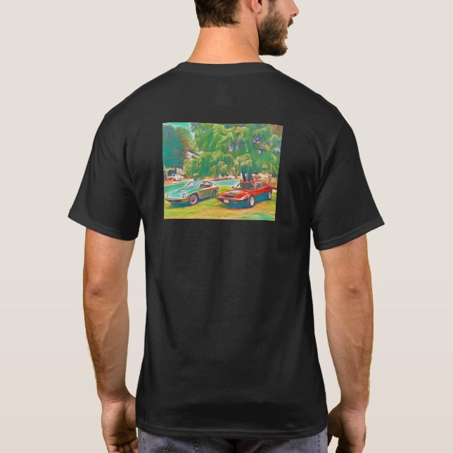 Classic Italian Exotic Car Picnic T-Shirt (Back)