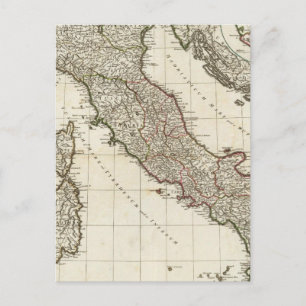 Classic Italian Map Postcard