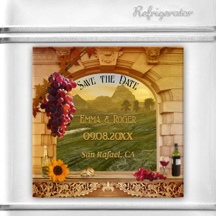 Classic Italian Vineyard Autumn Save the Date Magnet