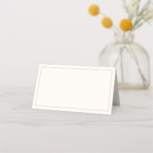 Classic Ivory and Gold Timeless Wedding Place Card