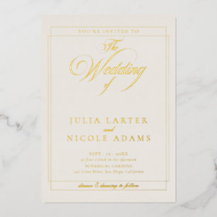 Classic Ivory Black Calligraphy Wedding