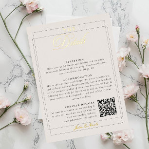 Classic Ivory Black Calligraphy Wedding Detail