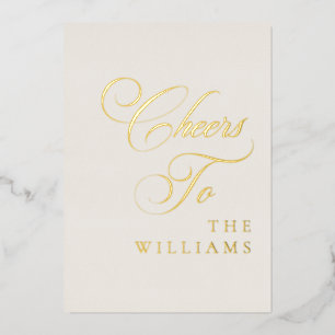Classic Ivory Black Cheers To Wedding Sign