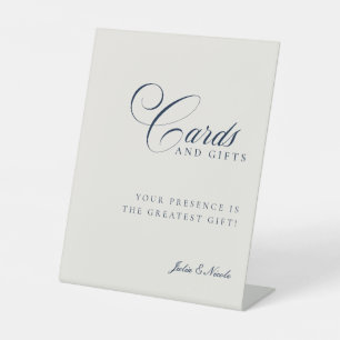 Classic Ivory Blue Cards & Gifts Wedding Sign