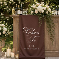 Classic Ivory Brown Calligraphy Cheers To
