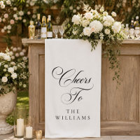 Classic Ivory Calligraphy Cheers To Wedding