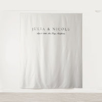 Classic Ivory Calligraphy Wedding Backdrops Banner