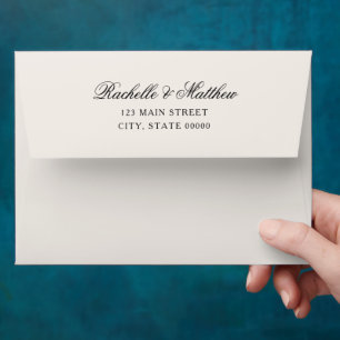 Classic Ivory Old Money Wedding Envelope