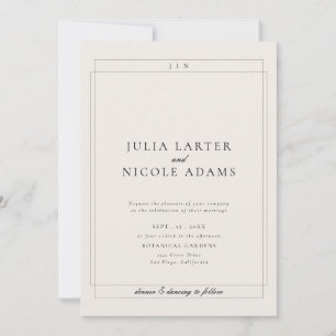 Classic Ivory QR Code Detail RSVP Registry Wedding Invitation