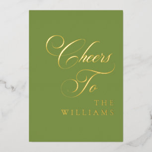 Classic Ivory Sage Green Cheers To Wedding Sign