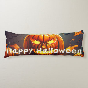Classic Jack-o-Lantern Bats Twisted Tree Art Body Pillow