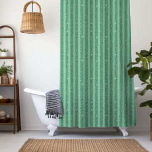 Classic Jade Green Glitter Style Vertical Stripes