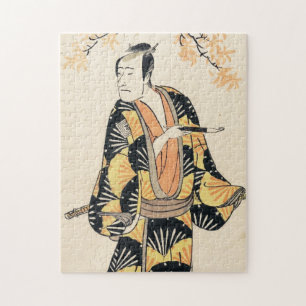 Classic japanese legendary warrior samurai art jigsaw puzzle