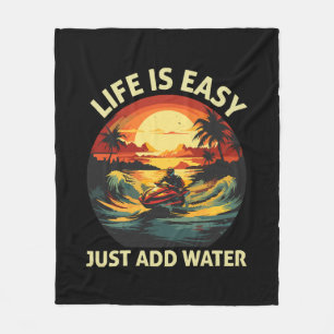 Classic Jet Ski skier Fleece Blanket