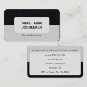 Classic Job Seeker Kraft Paper Style 2 Coloured  Business Card