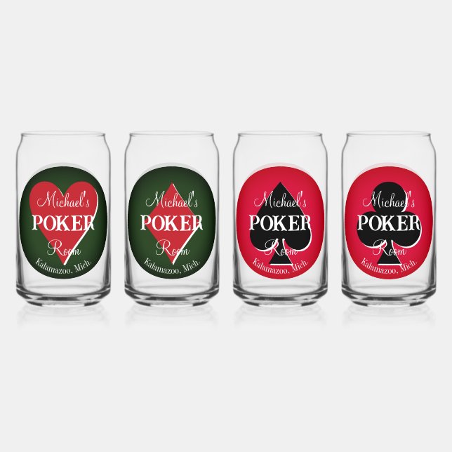 Classic Jouer Cartes Salle De Poker Peut (Recto)