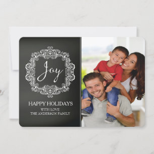 Classic Joy Christmas Holiday Photo Card