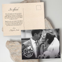 Classic just married photo