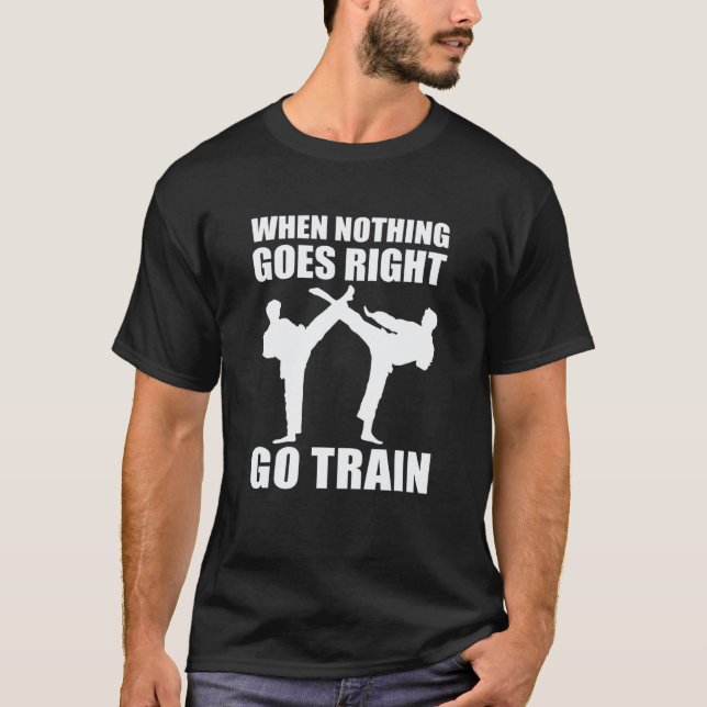 Classic Karate Practitioner Karateka Student Train T-Shirt (Front)