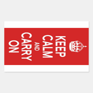 CLASSIC KEEP CALM AND CARRY ON STICKER