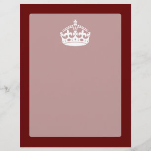 Classic Keep Calm Crown on Burgundy Red