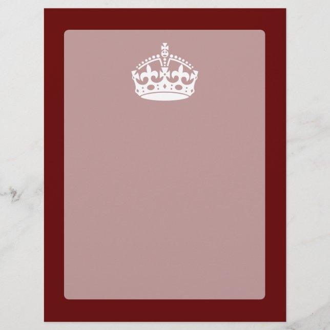 Classic Keep Calm Crown on Burgundy Red (Front)